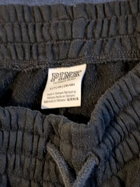 PINK by Victoria's Secret Black Fleece Jogger Pants